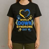 World Down Syndrome Day Painted Hands And Polka Dots  T-Shirt thumb 4