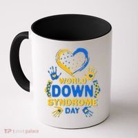 World Down Syndrome Day Painted Hands And Polka Dots  Coffee Mug thumb 0