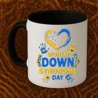 World Down Syndrome Day Painted Hands And Polka Dots  Coffee Mug thumb 2