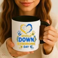 World Down Syndrome Day Painted Hands And Polka Dots  Coffee Mug thumb 3