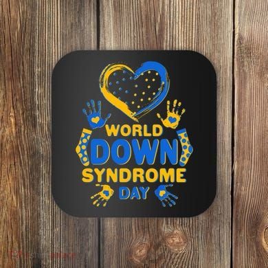 World Down Syndrome Day Painted Hands And Polka Dots  Coaster