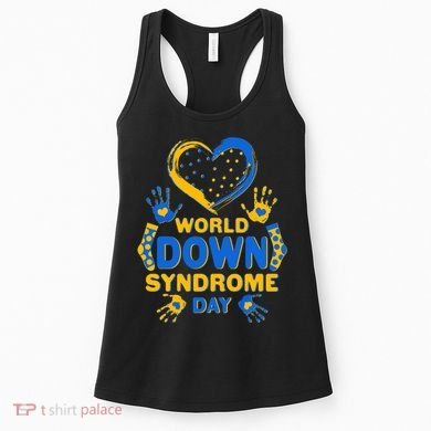 World Down Syndrome Day Painted Hands And Polka Dots  Women's Tank Top