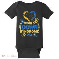 World Down Syndrome Day Painted Hands And Polka Dots  Baby Bodysuit thumb 0