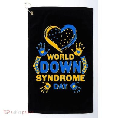 World Down Syndrome Day Painted Hands And Polka Dots  Golf Towel