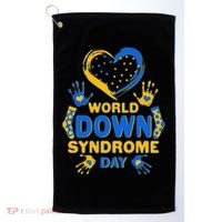 World Down Syndrome Day Painted Hands And Polka Dots  Golf Towel thumb 0