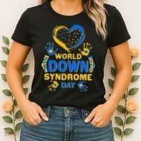 World Down Syndrome Day Painted Hands And Polka Dots  Women's T-Shirt thumb 2