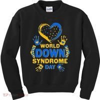 World Down Syndrome Day Painted Hands And Polka Dots  Kids Sweatshirt thumb 0