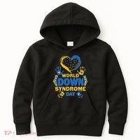 World Down Syndrome Day Painted Hands And Polka Dots  Kids Hoodie thumb 0