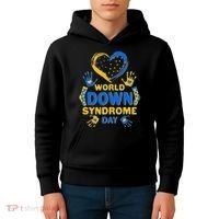 World Down Syndrome Day Painted Hands And Polka Dots  Kids Hoodie thumb 4