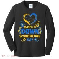 World Down Syndrome Day Painted Hands And Polka Dots  Kids Long Sleeve Shirt thumb 0