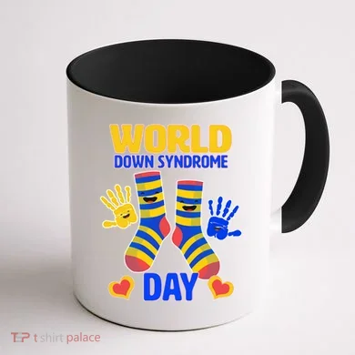 World Down Syndrome Day Socks & Hands Coffee Mug back