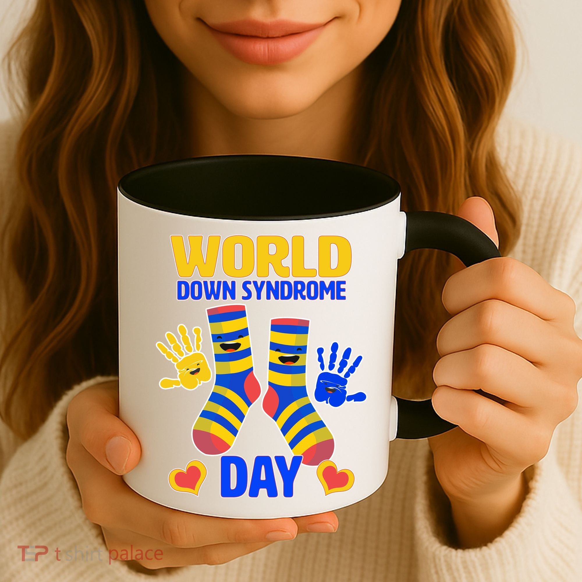 World Down Syndrome Day Socks & Hands Coffee Mug