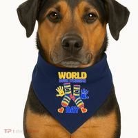 World Down Syndrome Day Socks & Hands USA-Made Doggie Bandana thumb 1