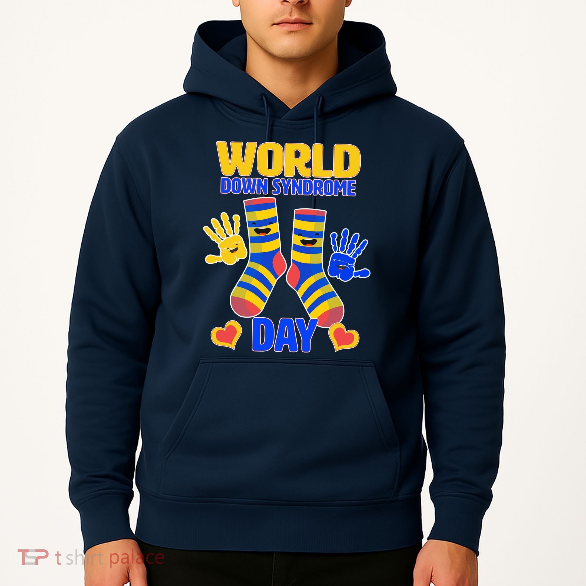 World Down Syndrome Day Socks & Hands Hoodie