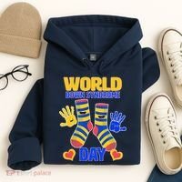 World Down Syndrome Day Socks & Hands Hoodie thumb 4