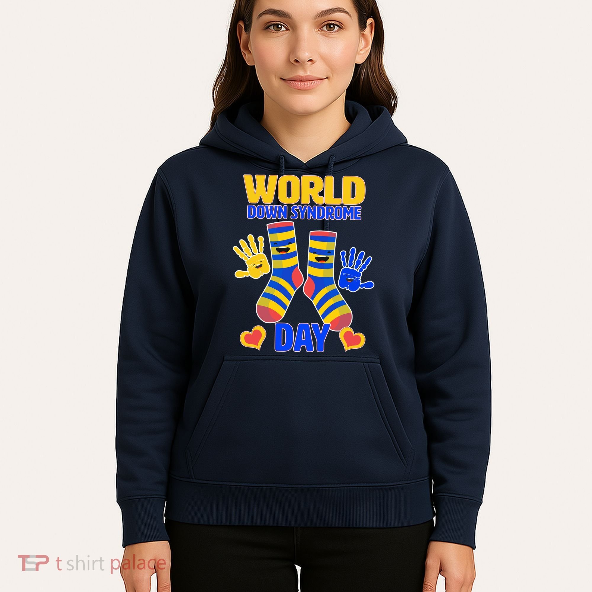 World Down Syndrome Day Socks & Hands Hoodie
