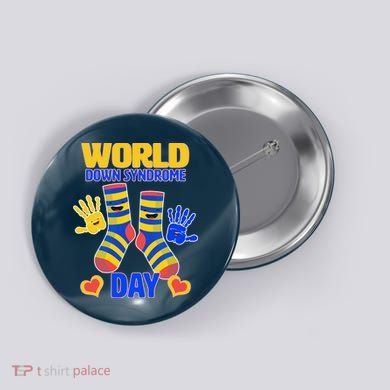 World Down Syndrome Day Socks & Hands Button