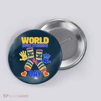 World Down Syndrome Day Socks & Hands Button thumb 0