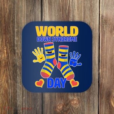 World Down Syndrome Day Socks & Hands Coaster