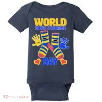 World Down Syndrome Day Socks & Hands Baby Bodysuit thumb 0