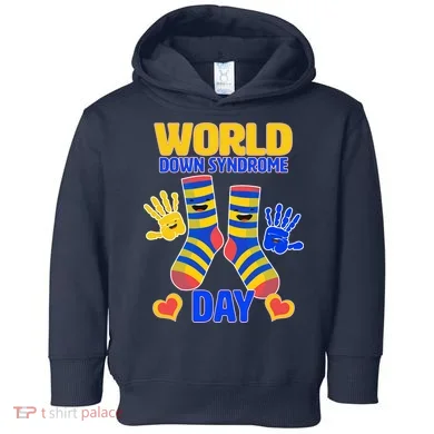 World Down Syndrome Day Socks & Hands Toddler Hoodie