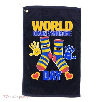 World Down Syndrome Day Socks & Hands Golf Towel