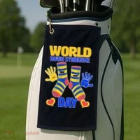 World Down Syndrome Day Socks & Hands Golf Towel thumb 2