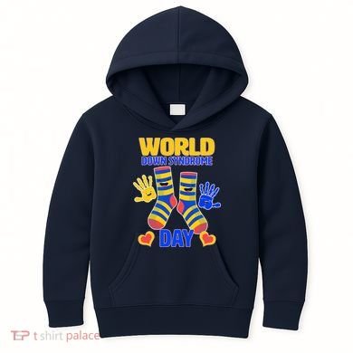 World Down Syndrome Day Socks & Hands Kids Hoodie