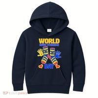 World Down Syndrome Day Socks & Hands Kids Hoodie thumb 0