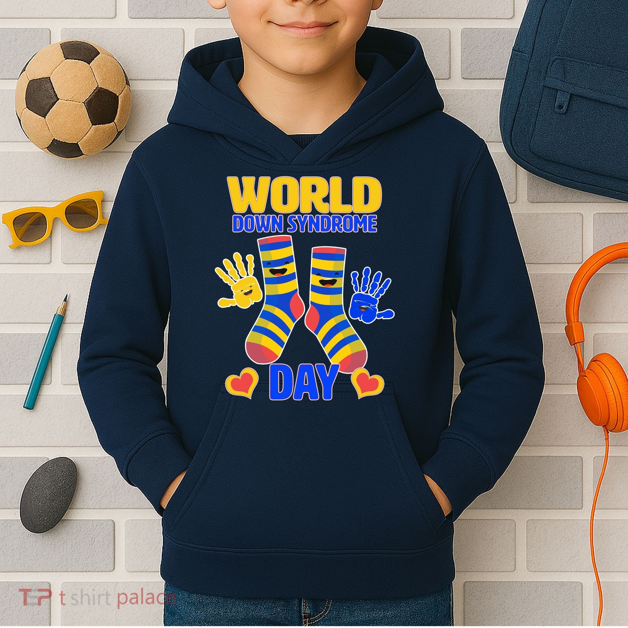 World Down Syndrome Day Socks & Hands Kids Hoodie