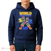 World Down Syndrome Day Socks & Hands Kids Hoodie thumb 4