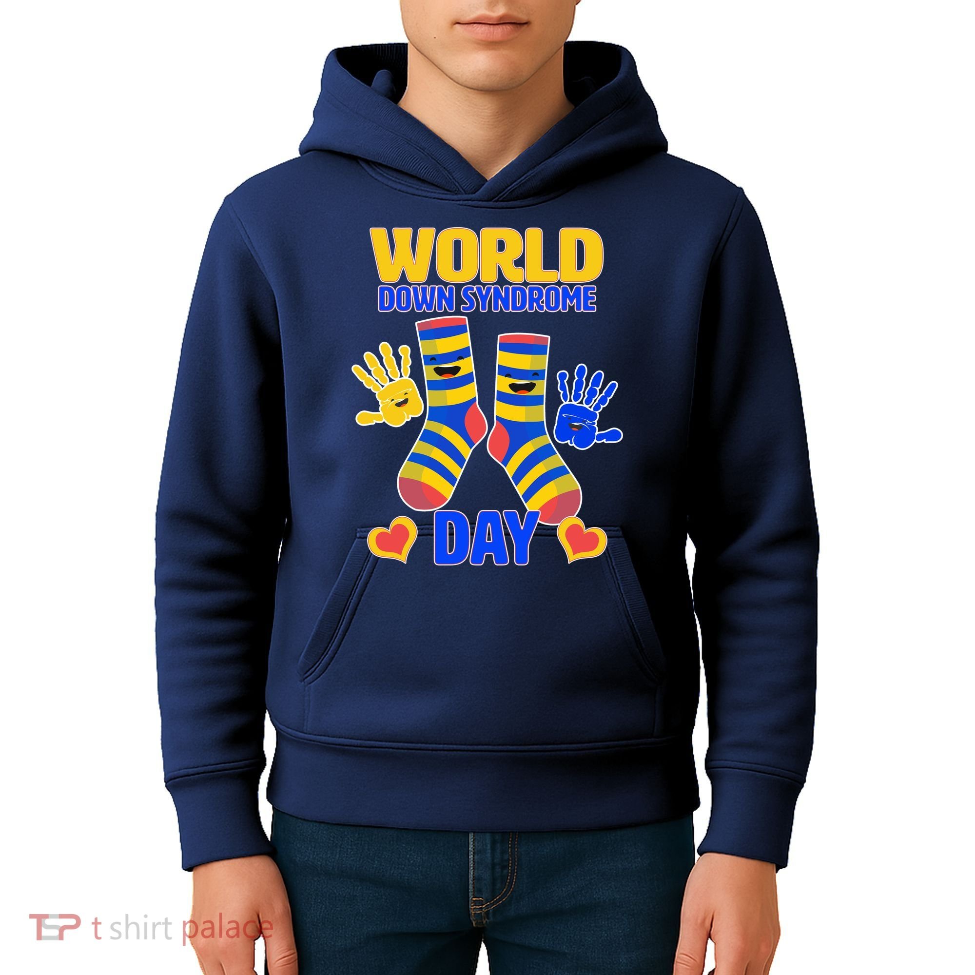 World Down Syndrome Day Socks & Hands Kids Hoodie