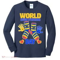 World Down Syndrome Day Socks & Hands Kids Long Sleeve Shirt thumb 0