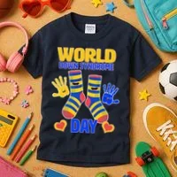 World Down Syndrome Day Socks & Hands Kids T-Shirt thumb 3