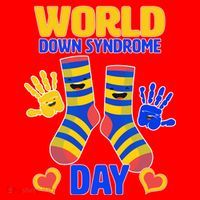 World Down Syndrome Day Socks & Hands Santa Hat thumb 1
