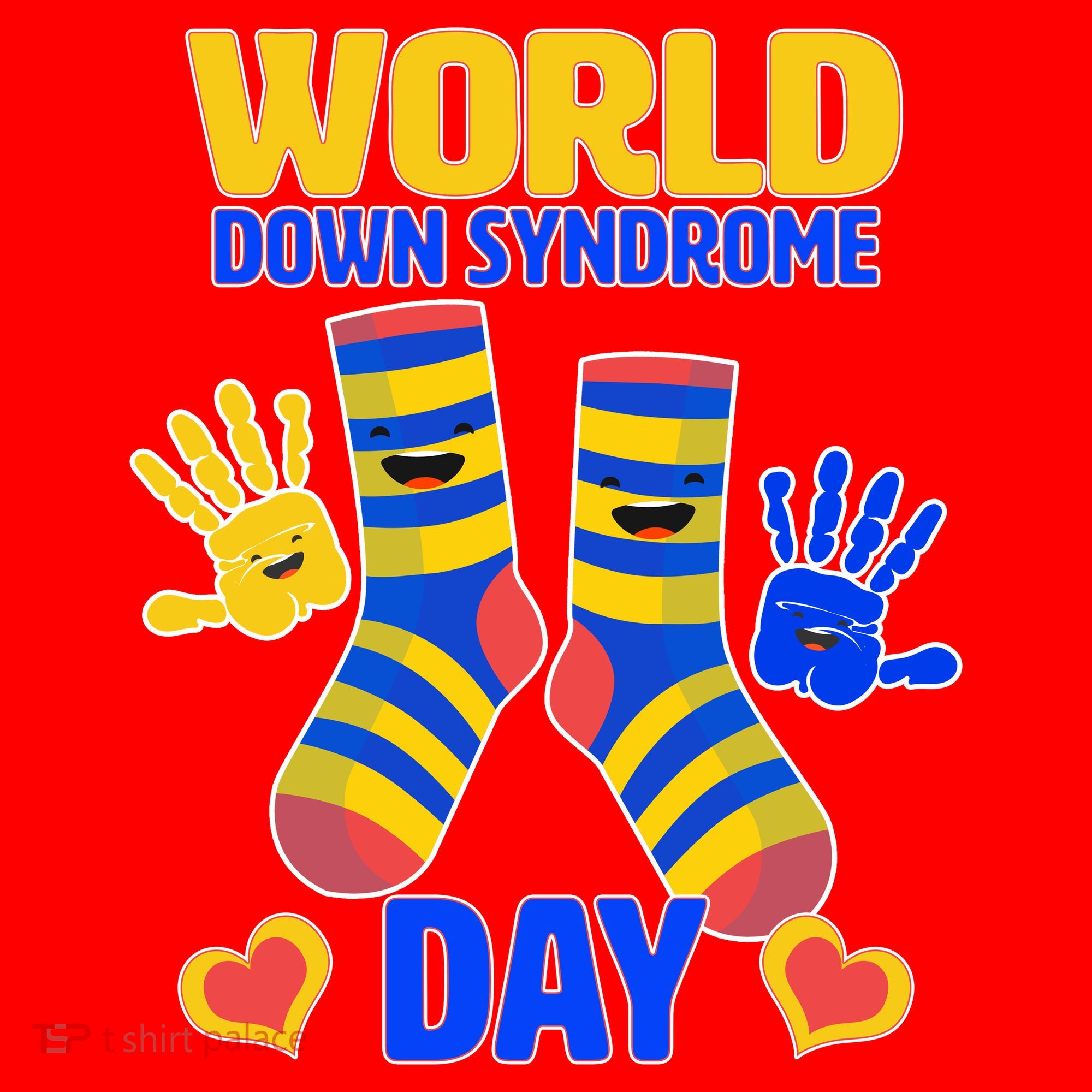 World Down Syndrome Day Socks & Hands Santa Hat