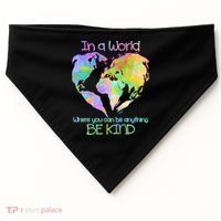 World Full Of Love Be Kind USA-Made Doggie Bandana thumb 0
