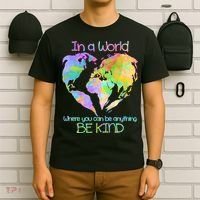 World Full Of Love Be Kind T-Shirt thumb 6