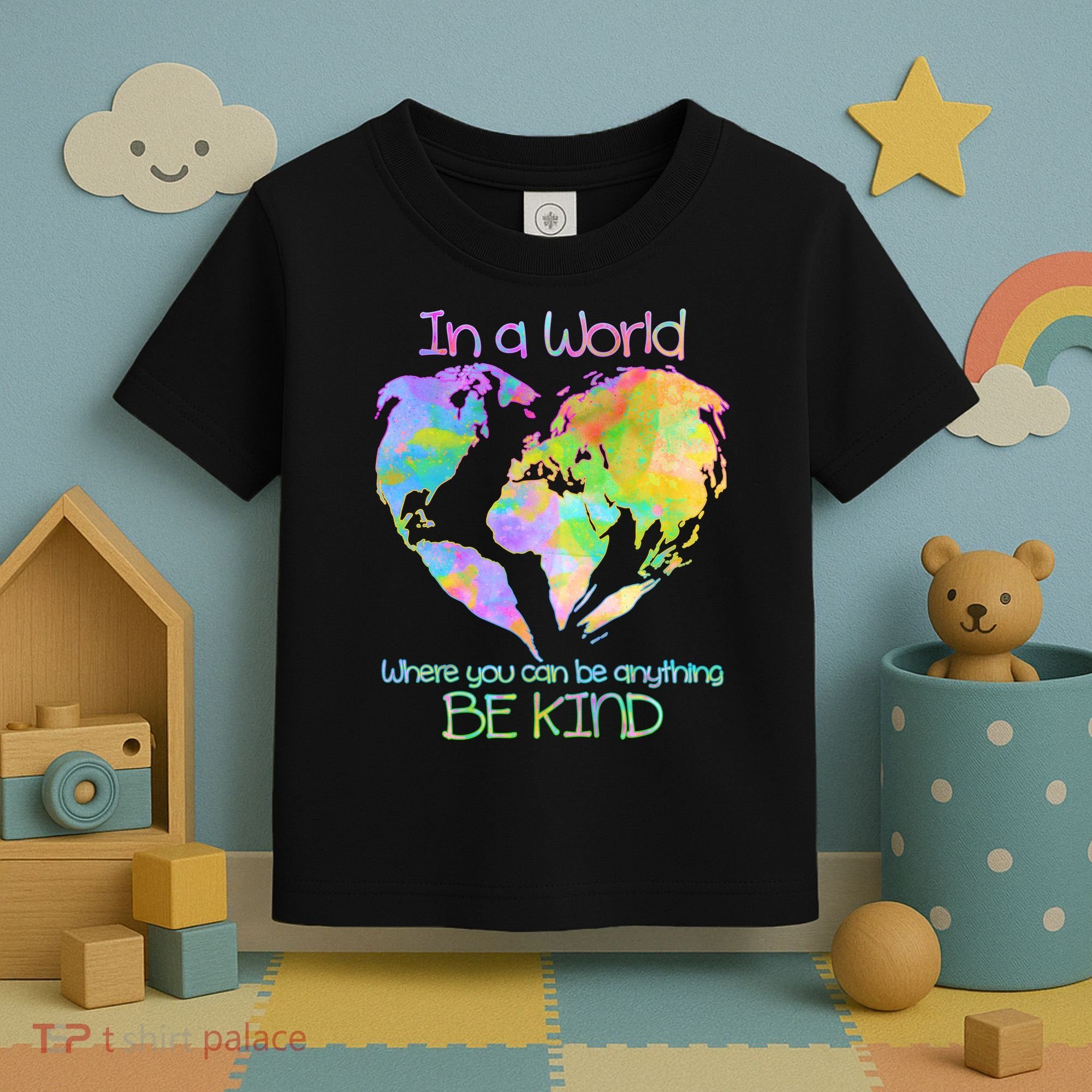 World Full Of Love Be Kind Toddler T-Shirt