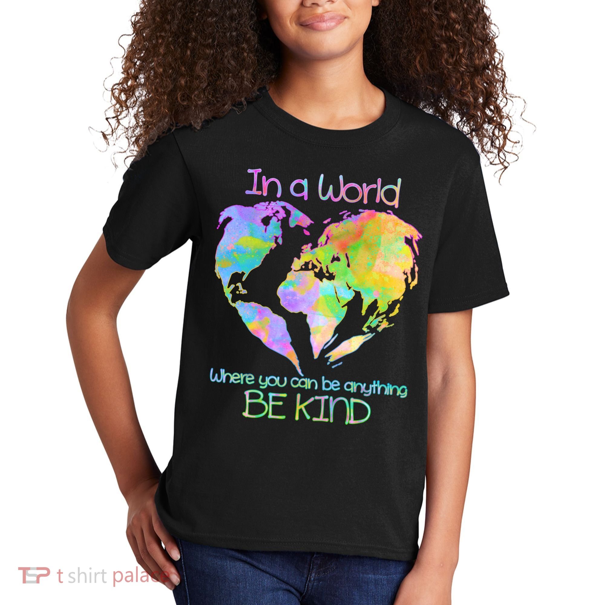 World Full Of Love Be Kind Kids T-Shirt