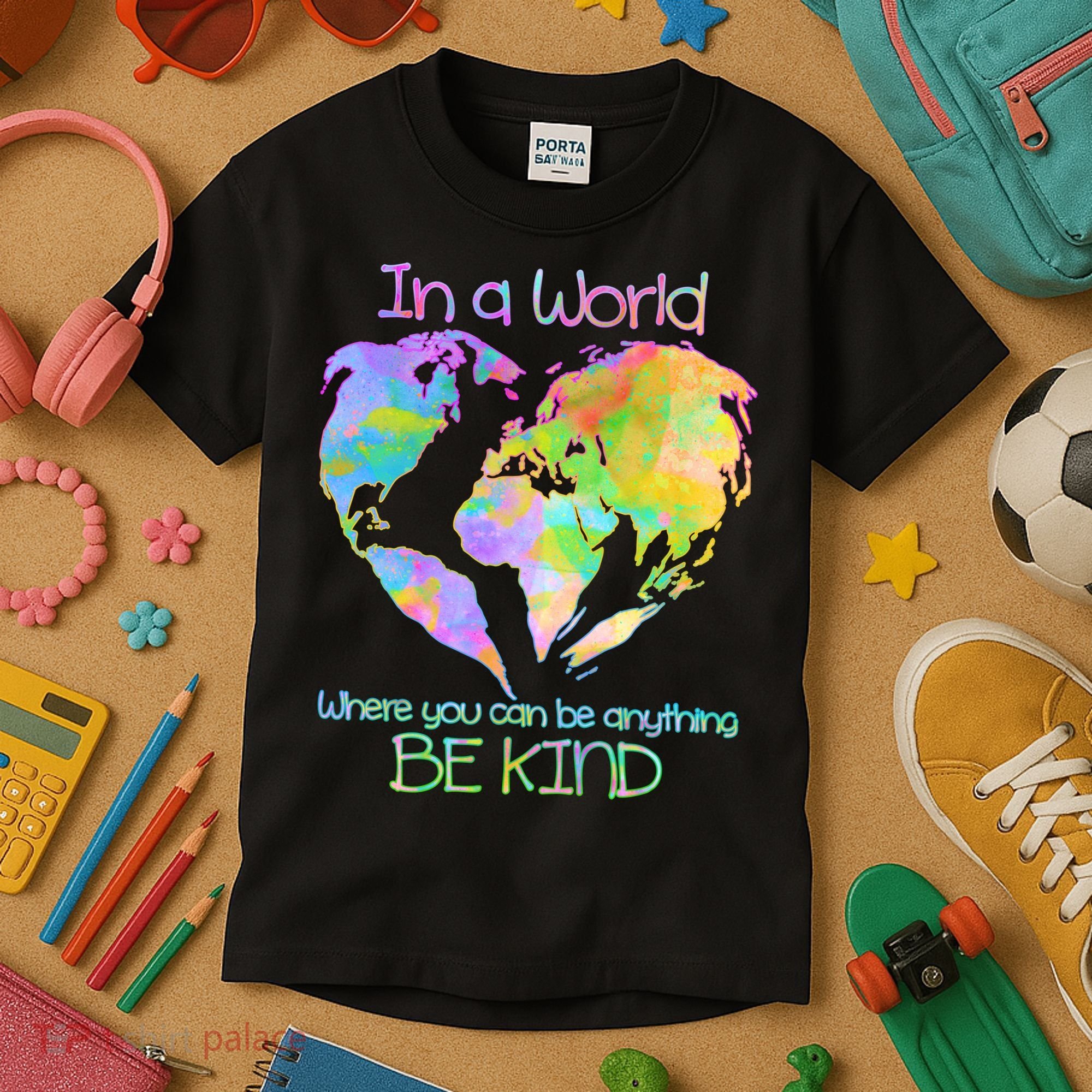 World Full Of Love Be Kind Kids T-Shirt