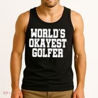 World Okayest Golfer Tank Top thumb 3