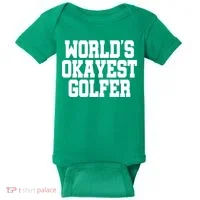 World Okayest Golfer Baby Bodysuit thumb 0
