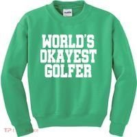 World Okayest Golfer Kids Sweatshirt thumb 0