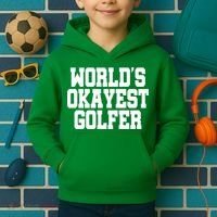 World Okayest Golfer Kids Hoodie thumb 2
