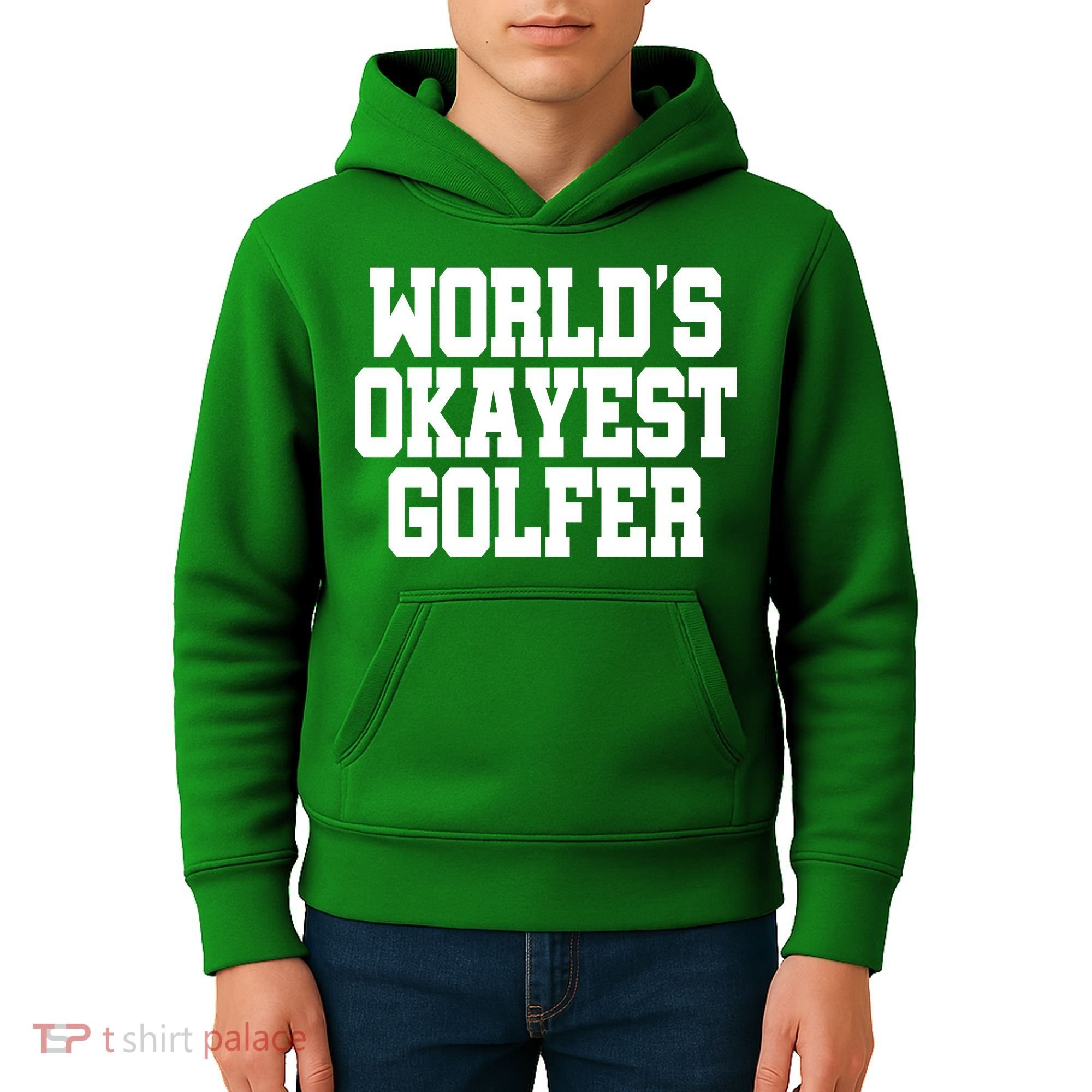 World Okayest Golfer Kids Hoodie