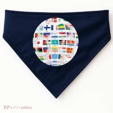 World Soccer Ball USA-Made Doggie Bandana