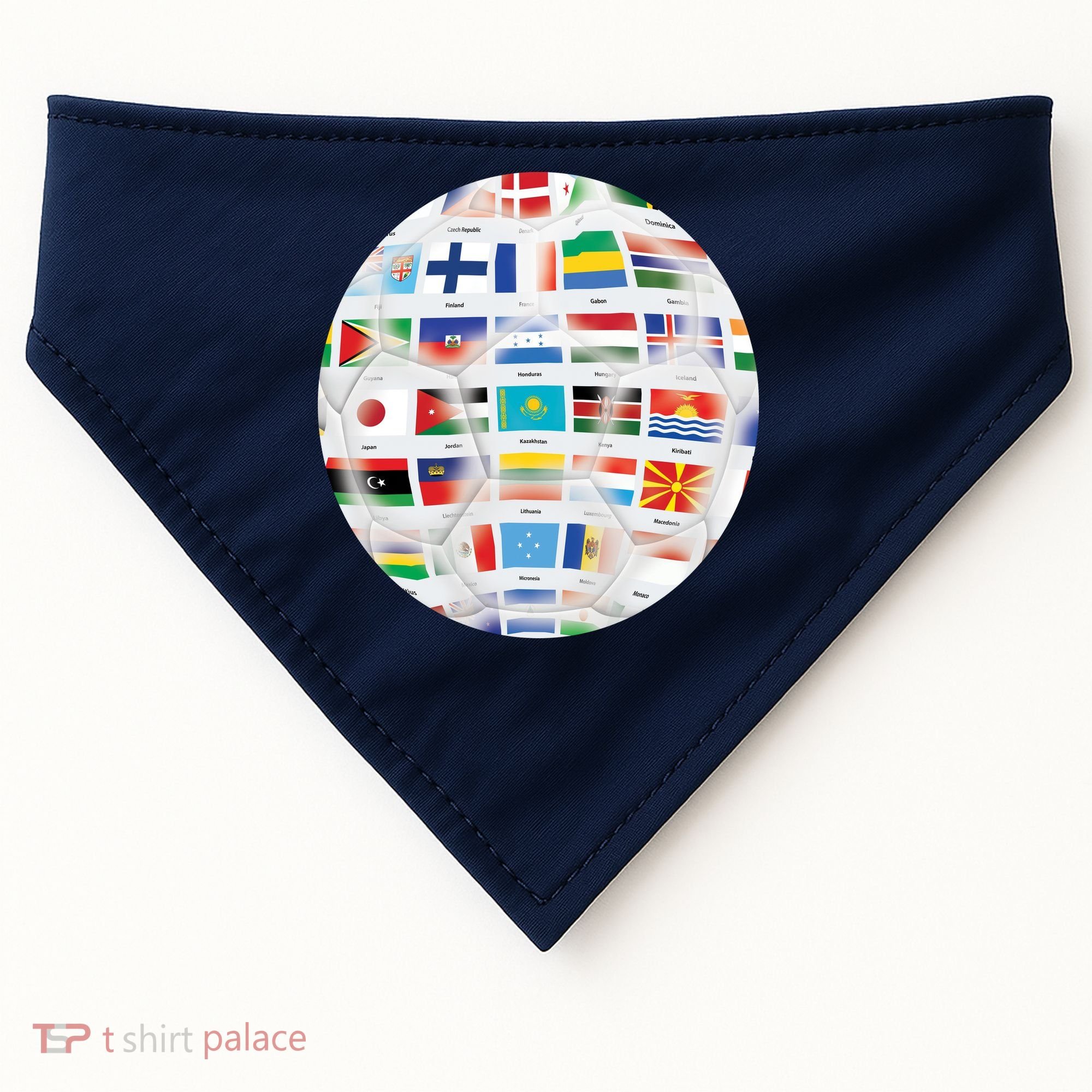 World Soccer Ball USA-Made Doggie Bandana