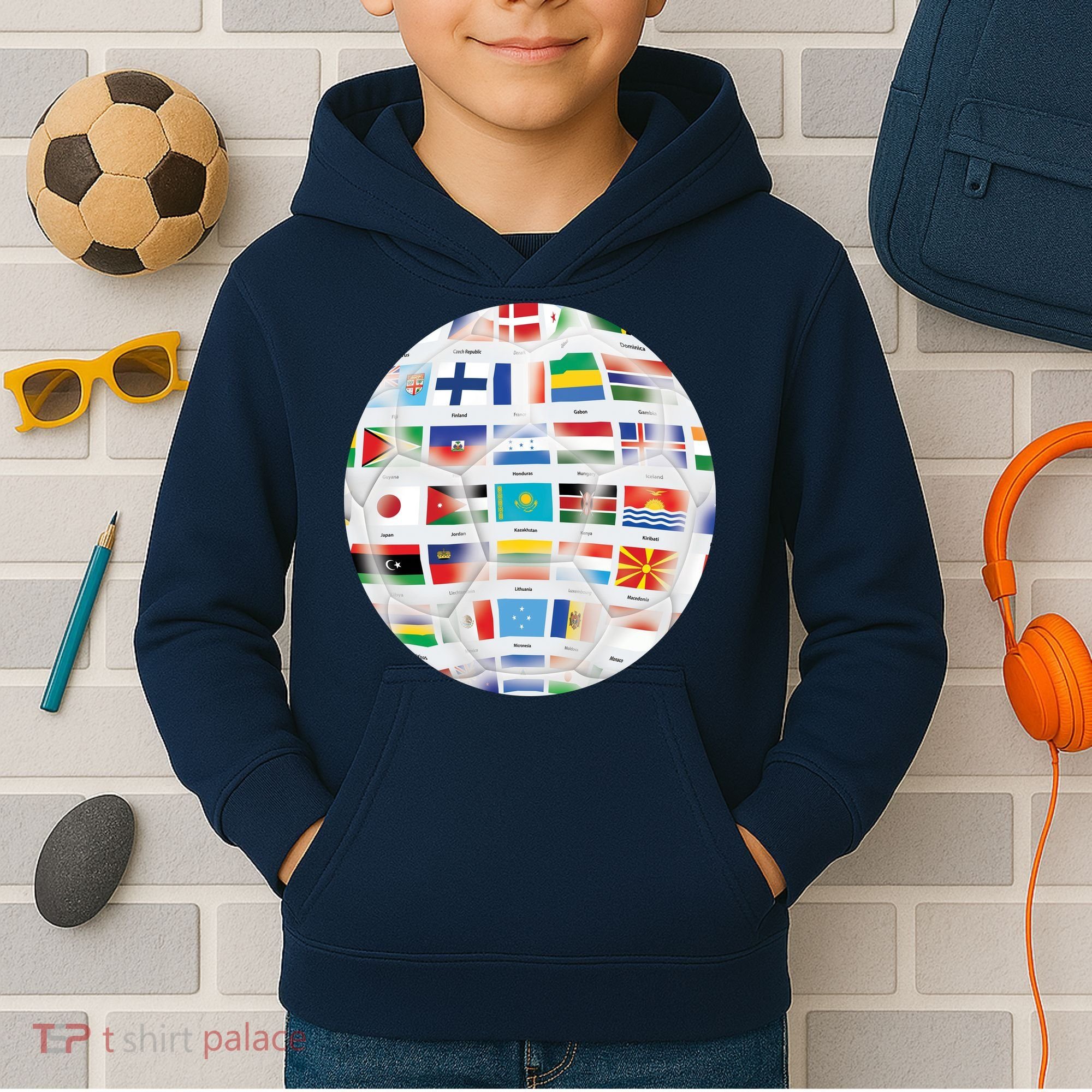 World Soccer Ball Kids Hoodie