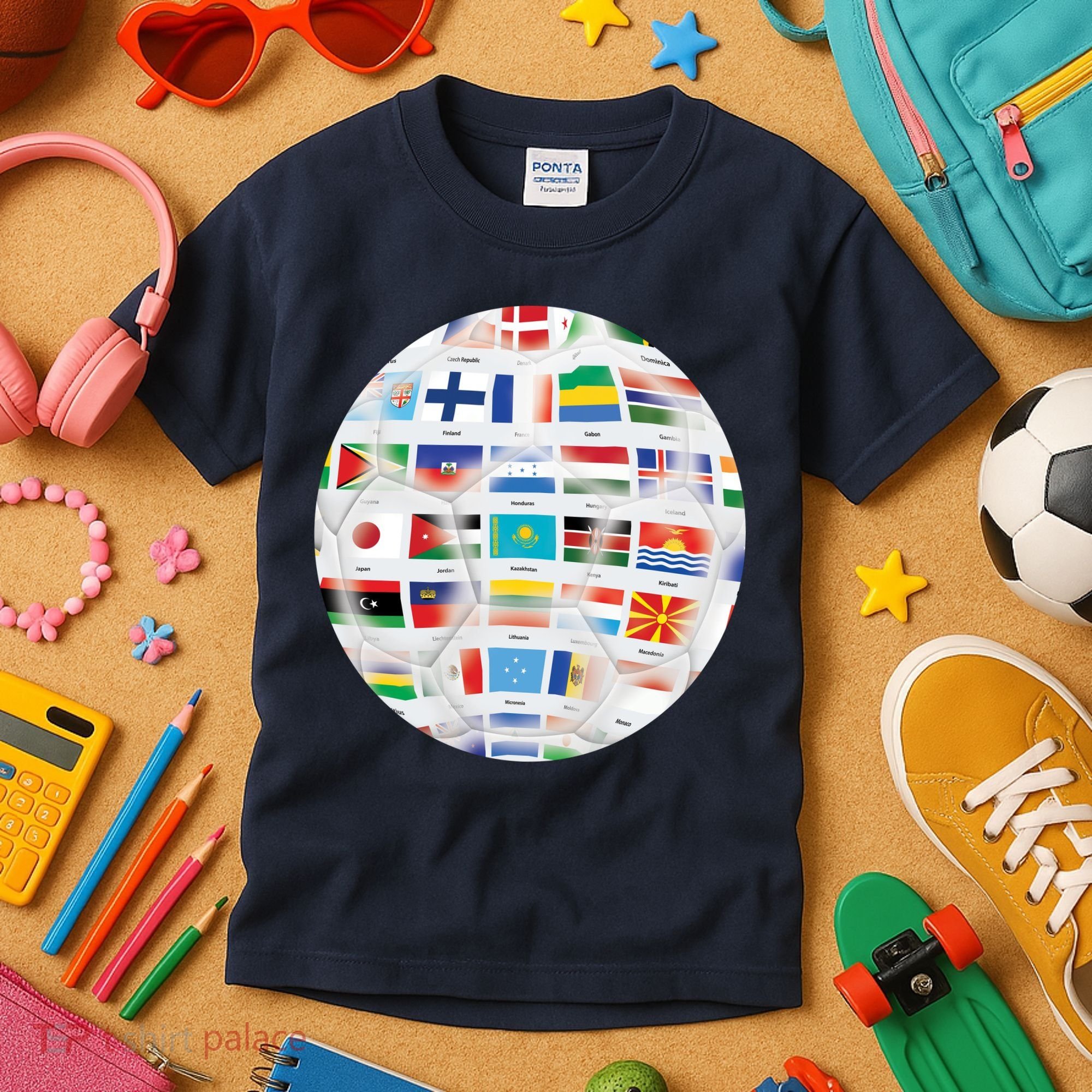 World Soccer Ball Kids T-Shirt